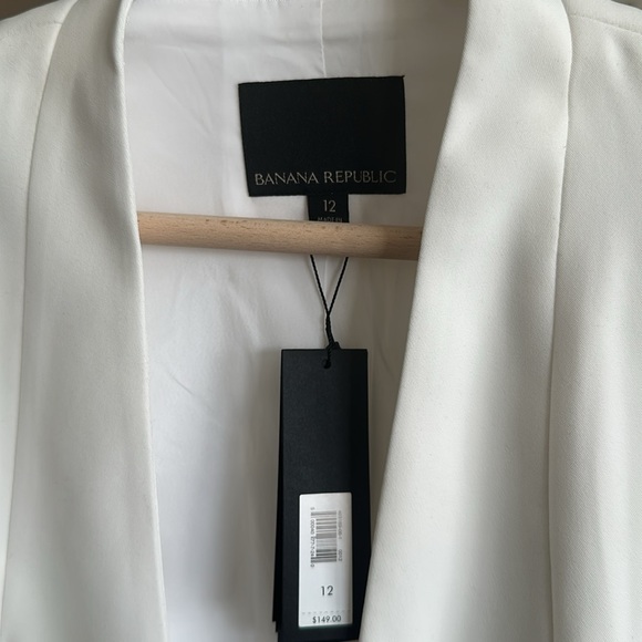 NWT Banana Republic White Suit Jacket — super cute!! - Picture 4 of 6